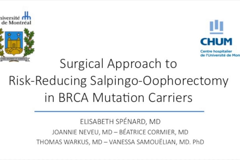 Surgical Approach to Risk-Reducing Salpingo-Oophorectomy in BRCA Mutation Carriers
