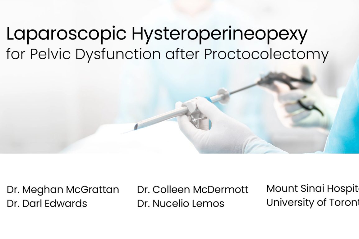 Laparoscopic Hysteroperineopexy for Pelvic Dysfunction after Proctocolectomy