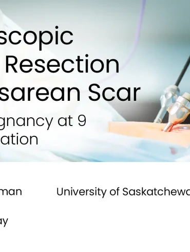 Laparoscopic Wedge Resection of a Cesarean Scar Ectopic Pregnancy at 9 Weeks Gestation