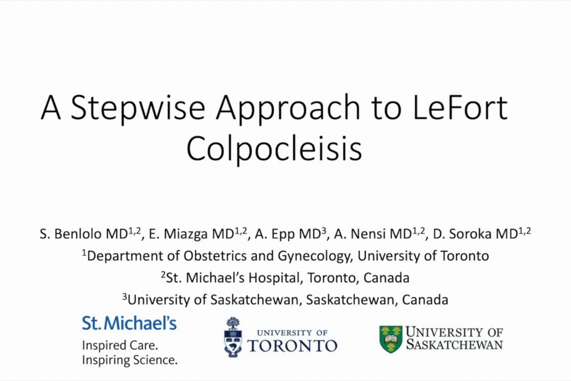 A Stepwise Approach to Lefort Colpocleisis