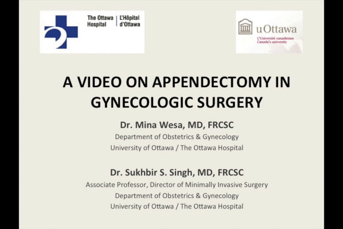 A Video on Appendectomy in Gynecologic Surgery