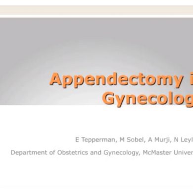 Appendectomy in Gynecology