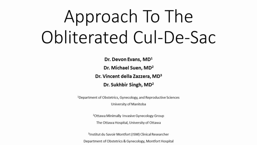 Approach to the Obliterated CulDeSac