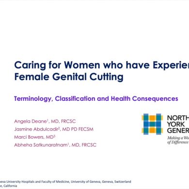 Caring for Women who have Experienced Female Genital Cutting