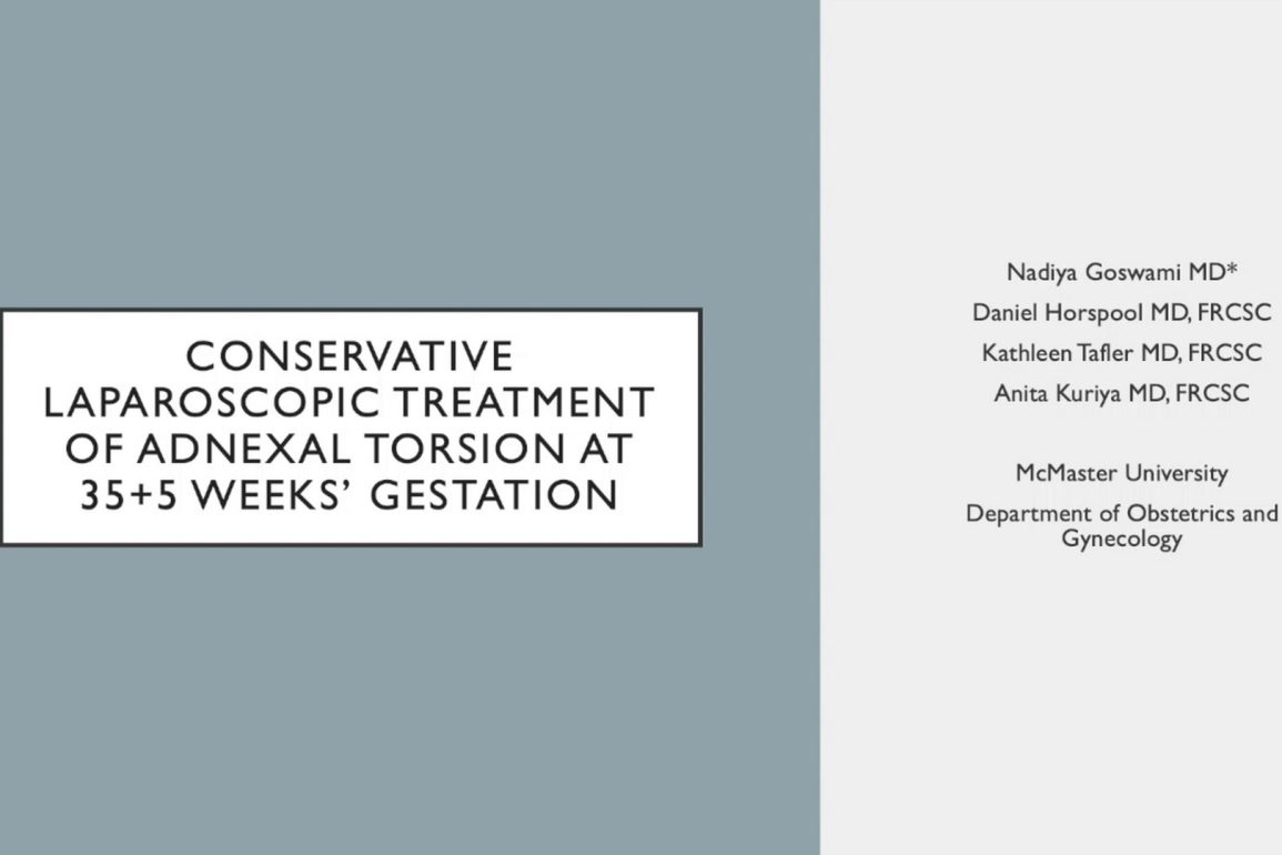 Conservative Laparoscopic Treatment of Adnexal Torsion at 35+5 Weeks' Gestation