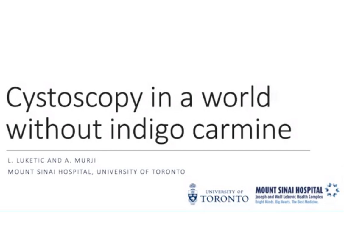 Cystoscopy in a World Without Indigo Carmine