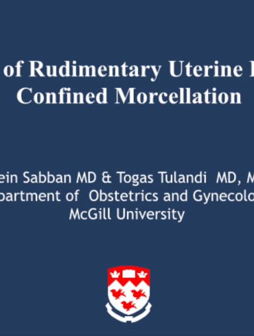 Excision of Rudimentary Uterine Horn and Confined Morcellation