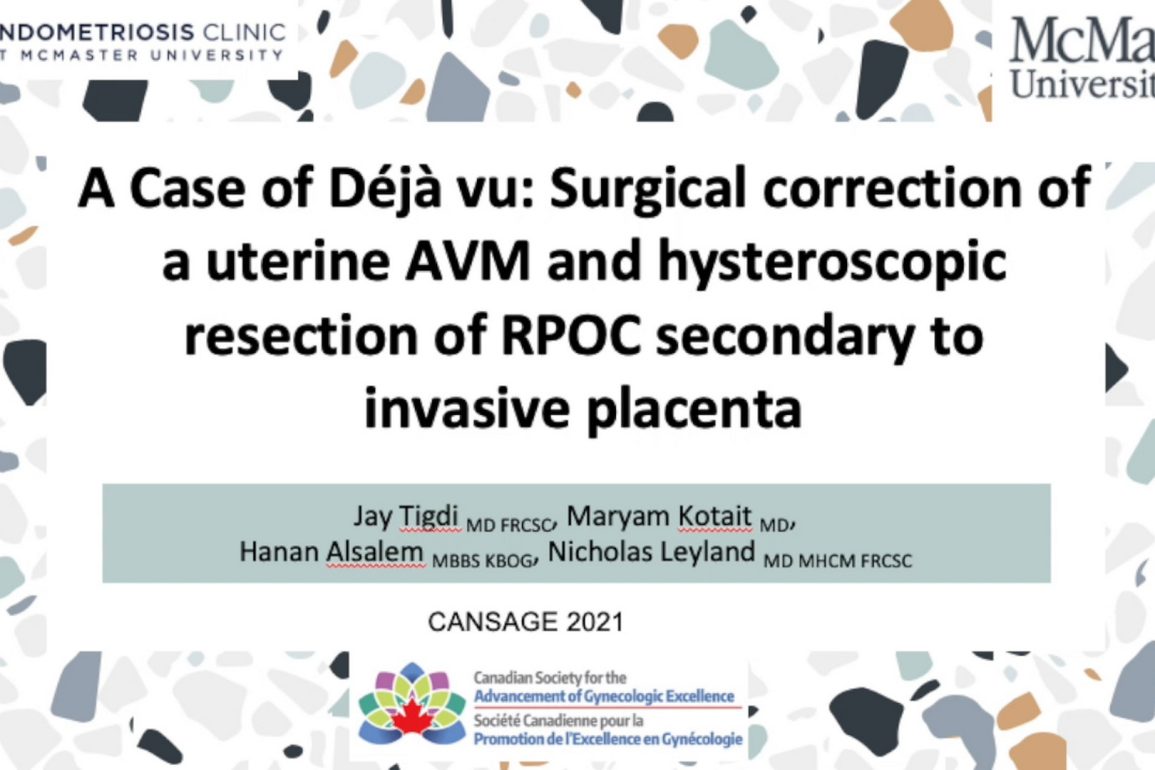 Surgical Correction of a Uterine AVM and Hysteroscopic Resection of RPOC Secondary