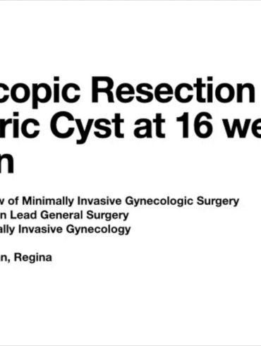 Laparoscopic Excision of a Mesenteric Cyst at 16 Weeks Gestation