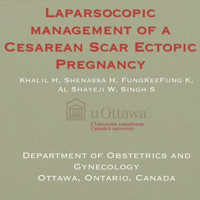 Laparoscopic Management of Cesarean Scar Ectopic Pregnancy