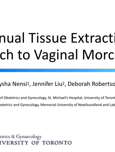 Manual Tissue Extraction Approach to Vaginal Morcellation