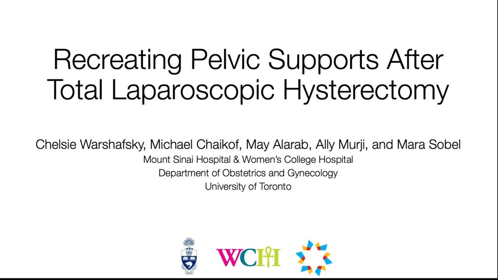 Recreating Pelvic Supports After Laparoscopic Hysterectomy