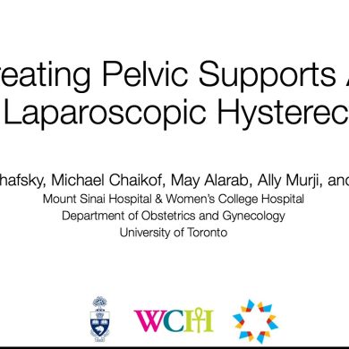 Recreating Pelvic Supports After Total Laparoscopic Hysterectomy