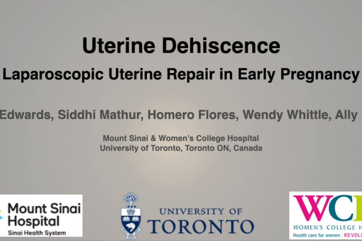 Uterine Dehiscence – Laparoscopic Uterine Repair in Early Pregnancy