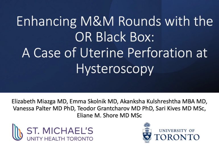 Enhancing M&M Rounds with the OR Black Box: a Case of Uterine Perforation at Hysteroscopy