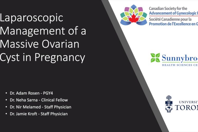 Laparoscopic management of a massive ovarian cyst in pregnancy