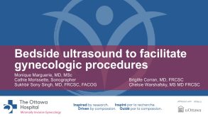 Bedside ultrasound to facilitate gynecologic procedures