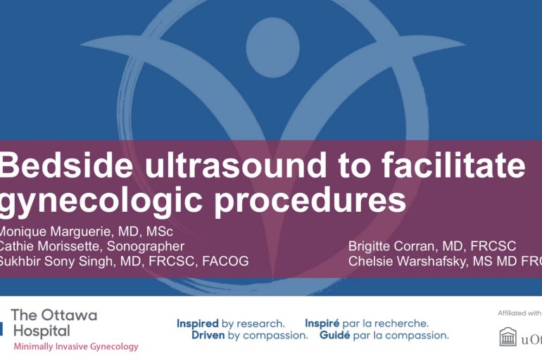 Bedside ultrasound to facilitate gynecologic procedures
