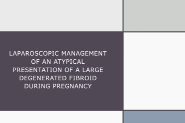 Laparoscopic Management Of An Atypical Presentation Of A Large Degenerated Fibroid During Pregnancy