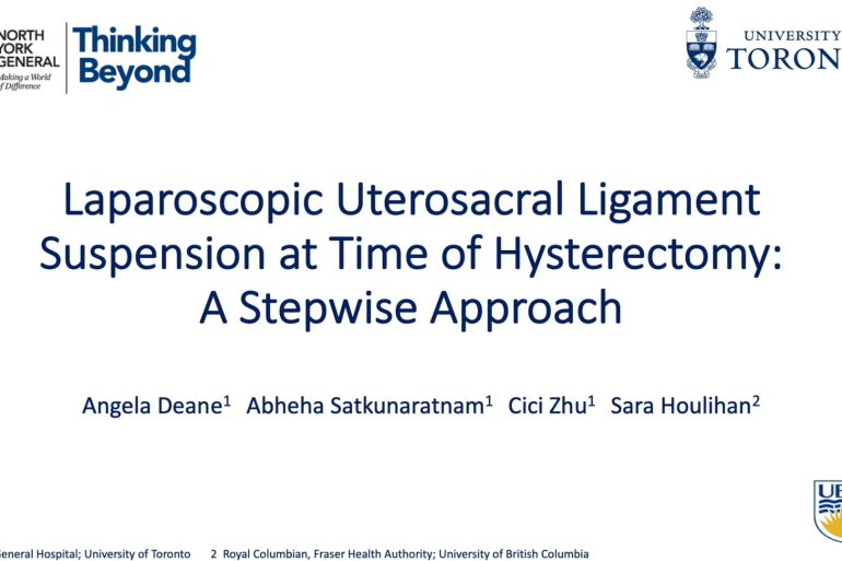 Laparoscopic Uterosacral Ligament Suspension at Time of Hysterectomy: A Stepwise Approach