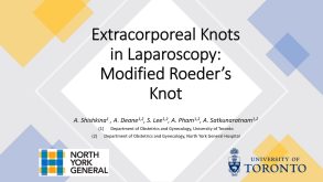 Extracorporeal Knots in Laparoscopy: Modified Roeder's Knot