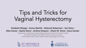 Tips and Tricks for Vaginal Hysterectomy