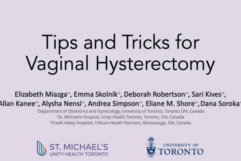 Tips and Tricks for Vaginal Hysterectomy
